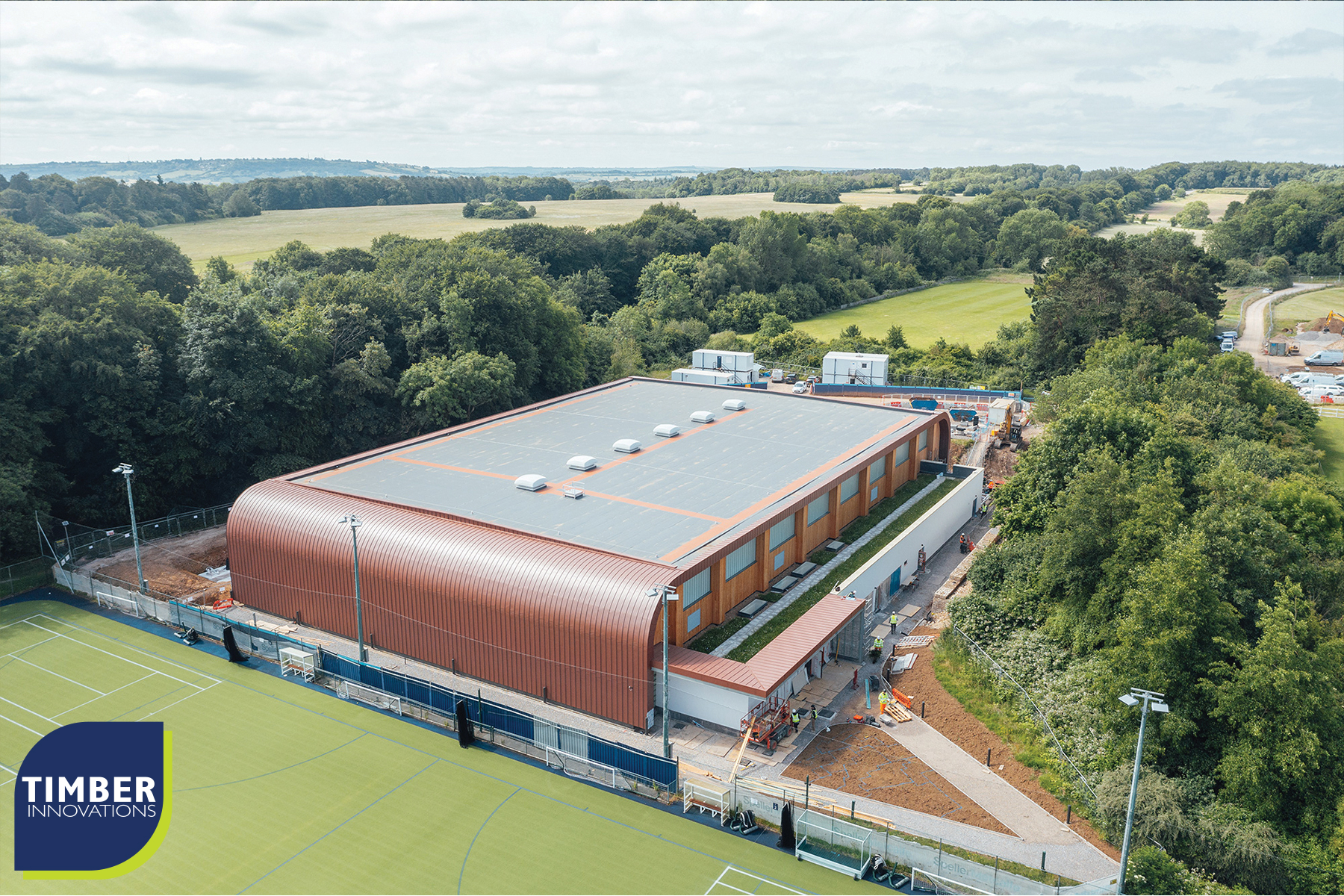 Ariel view of Chellaram Sports Complex at Clifton College