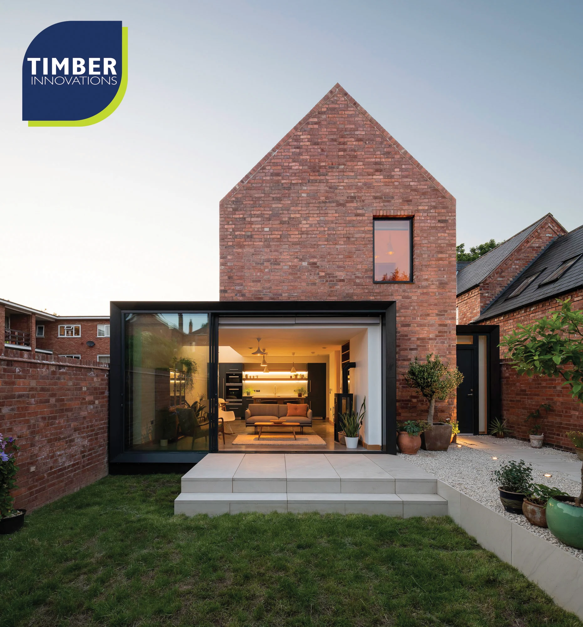 Rear of home with glass extension